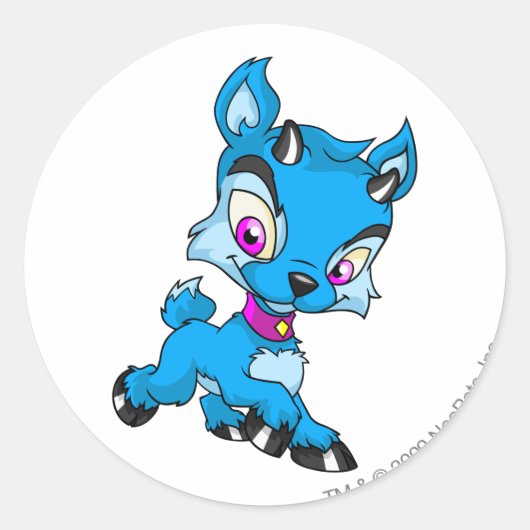 Ixi Blue Runder Aufkleber (Vorderseite)