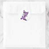 Ixi Lila Runder Aufkleber (Tasche)