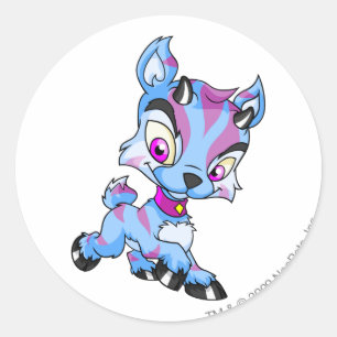 Ixi Striped Runder Aufkleber