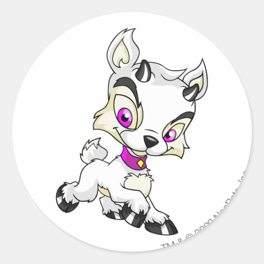 Ixi White Runder Aufkleber (Vorderseite)