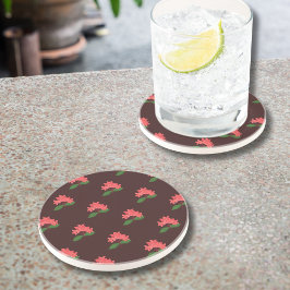 Ixora, Blume Maha Sarakham (dunkel) Sandstone Getränkeuntersetzer