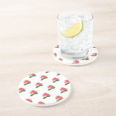 Ixora, Blume Maha Sarakham Sandstone Untersetzer (Seite)