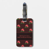 Ixora Coccinea, Blume Maha Sarakham (dunkel) Gepäckanhänger (Rückseite vertikal)