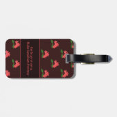 Ixora Coccinea, Blume Maha Sarakham (dunkel) Gepäckanhänger (Rückseite horizontal)