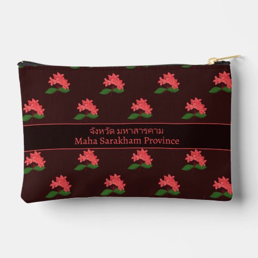 Ixora Coccinea, Blume Maha Sarakham (dunkel) Zubehörtasche (Rückseite)