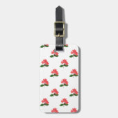 Ixora Coccinea, Blume Maha Sarakham Gepäckanhänger (Vorderseite vertikal)