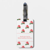 Ixora Coccinea, Blume Maha Sarakham Gepäckanhänger (Rückseite vertikal)