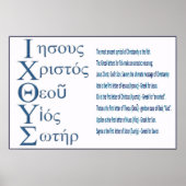 IXOYE Acrostic (blau) Poster (Vorne)