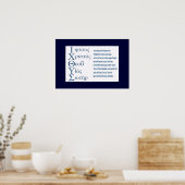 IXOYE Acrostic (blau) Poster (Küche)