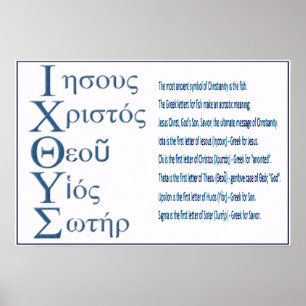 IXOYE Acrostic (blau) Poster
