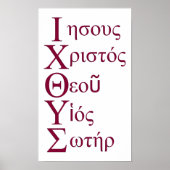 IXOYE Acrostic (rot) Poster (Vorne)