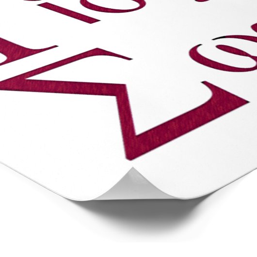 IXOYE Acrostic (rot) Poster (Ecke)