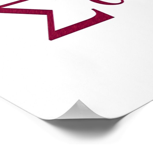 IXOYE Acrostic (rot) Poster (Ecke)