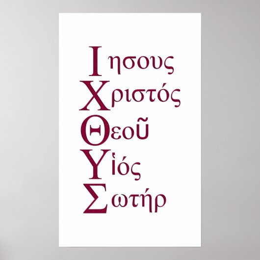 IXOYE Acrostic (rot) Poster (Vorne)