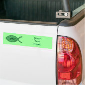 IXOYE christliches Fisch-Symbol - grünes Pergament Autoaufkleber (Auf Lkw)