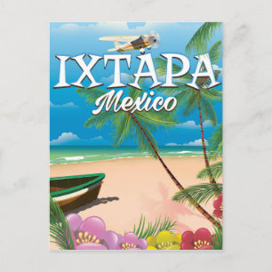 Ixtapa Mexico Beach Poster Postkarte