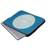 IXTHUS christliches Fisch-Symbol - SILBER Laptopschutzhülle (Vorne Knopf)