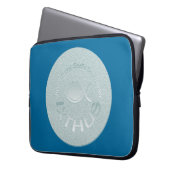 IXTHUS christliches Fisch-Symbol - SILBER Laptopschutzhülle (Vorderseite Links)