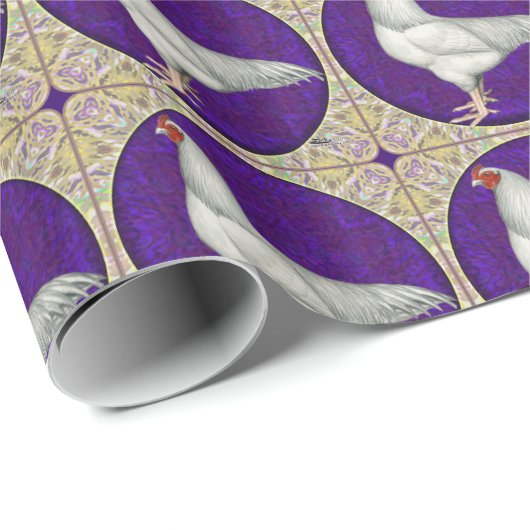 Ixworth Rooster Geschenkpapier (Rolleneckpunkt)