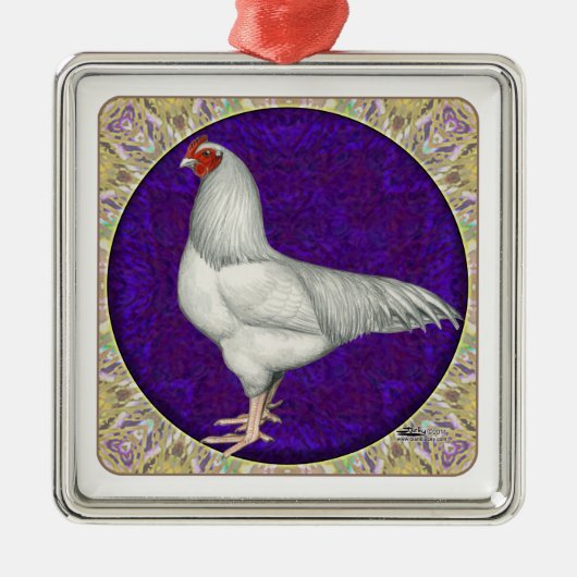 Ixworth Rooster Ornament Aus Metall (Vorne)