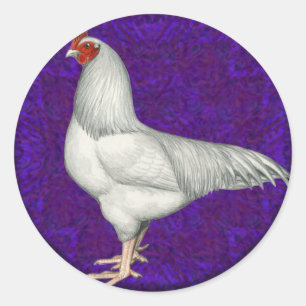 Ixworth Rooster Runder Aufkleber