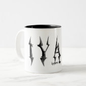 IYAM Schwarzes auf weißer Schale/Tasse Zweifarbige Tasse (Vorderseite Links)