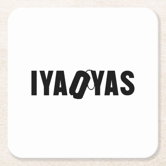 IYAOYAS RECHTECKIGER PAPPUNTERSETZER (Vorderseite)