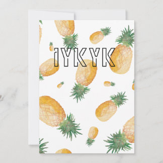 'iykyk' Ananas-Ästhetik-Dekor-Wallpaper-Poster Einladung