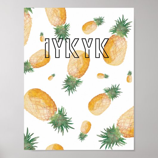 "iykyk" Ananas Ästhetische Dekoration Wallpaper Po (Vorne)