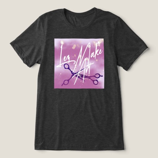 IYKYK Subtle Sapphic, wlw, Lez Make Art Scissors Tri-Blend Shirt (Design Vorderseite)