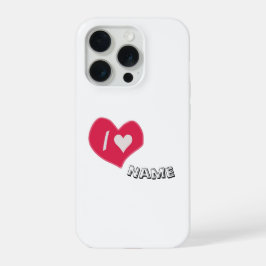 “I🤍You Heart – Cute Romantic Gift Design” iPhone 15 Pro Hülle
