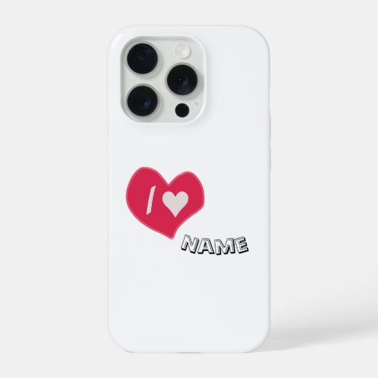 “I🤍You Heart – Cute Romantic Gift Design” iPhone Hülle (Rückseite)