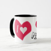 “I🤍You Heart – Cute Romantic Gift Design” Tasse (Vorderseite Links)