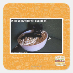 Iz de scawy Film ova jetzt? Quadratischer Aufkleber