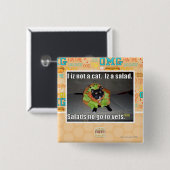 Iz I nicht eine Katze. Iz ein Salat Button (Vorne & Hinten)