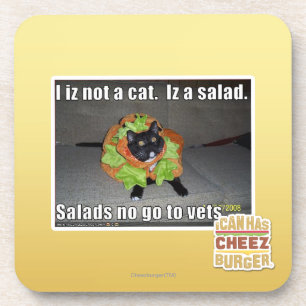 Iz I nicht eine Katze. Iz ein Salat Getränkeuntersetzer