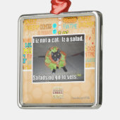 Iz I nicht eine Katze. Iz ein Salat Silbernes Ornament (Links)