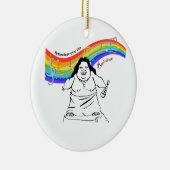 IZ Kamakawiwo'ole irgendwo über dem Regenbogen Keramik Ornament (Rechts)