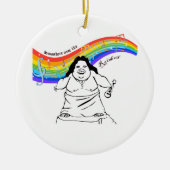 IZ Kamakawiwo'ole irgendwo über dem Regenbogen Keramik Ornament (Vorne)