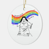 IZ Kamakawiwo'ole irgendwo über dem Regenbogen Keramik Ornament (Links)