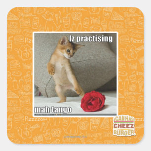 Iz übt Mah Tango Quadratischer Aufkleber
