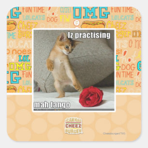 Iz übt Mah Tango Quadratischer Aufkleber