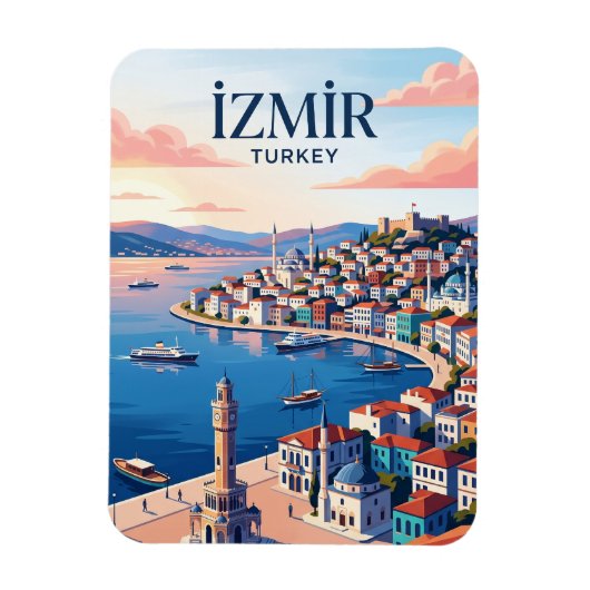 İzmir Skyline Türkei Magnet (Vertikal)