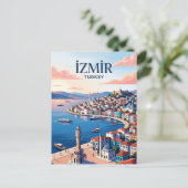 İzmir Skyline Türkei Postkarte (Stehend Vorderseite)