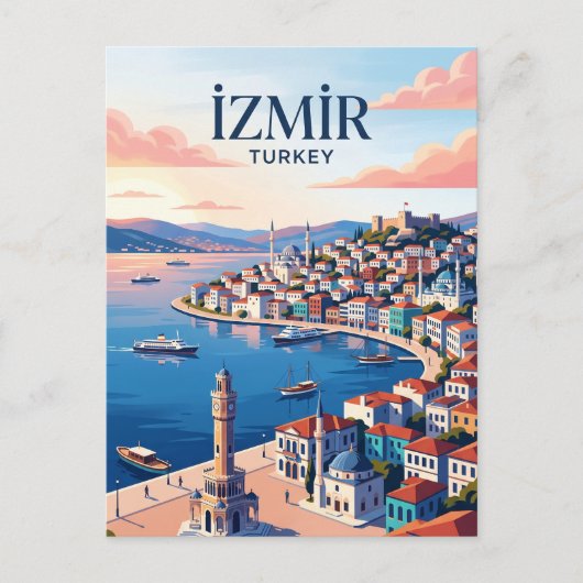 İzmir Skyline Türkei Postkarte (Vorderseite)