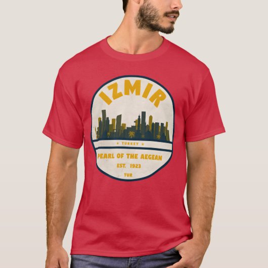 Izmir Stadt Abzeichen Mädchen T-Shirt (Vorderseite)