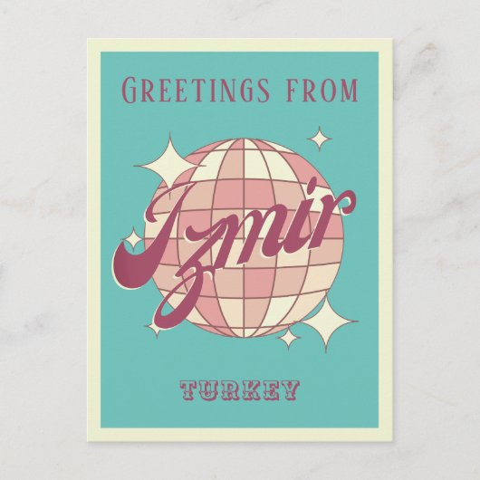 Izmir Turkey Retro Vintage Postkarte (Vorderseite)