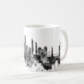 Izmir Turkey Skyline BW Kaffeetasse (VorderseiteRechts)