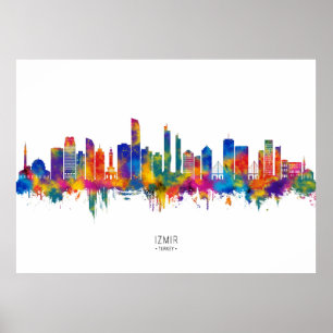 Izmir Turkey Skyline Poster