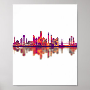 Izmir Turkey Skyline Poster